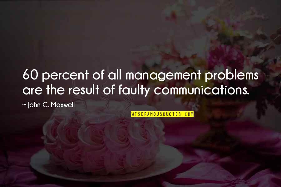 Keulen Google Quotes By John C. Maxwell: 60 percent of all management problems are the