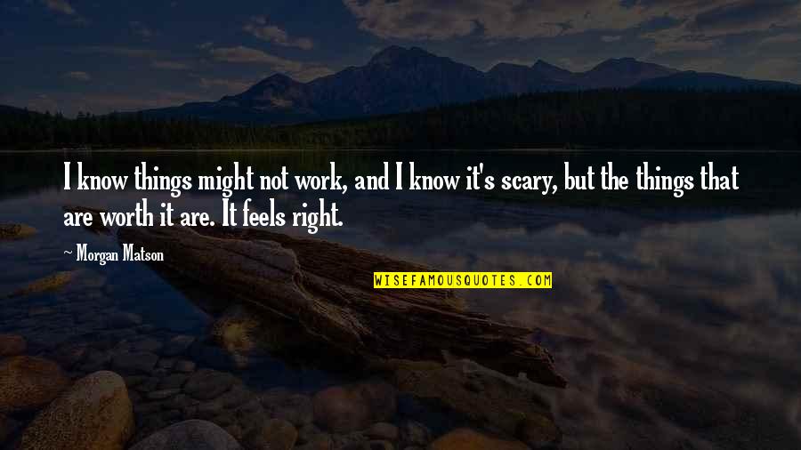 Keuren Trekhaak Quotes By Morgan Matson: I know things might not work, and I