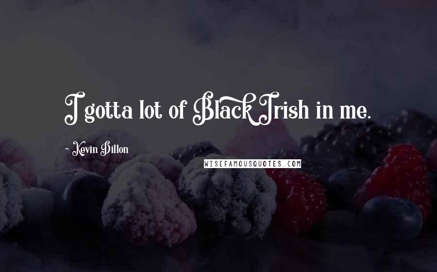 Kevin Dillon quotes: I gotta lot of Black Irish in me.