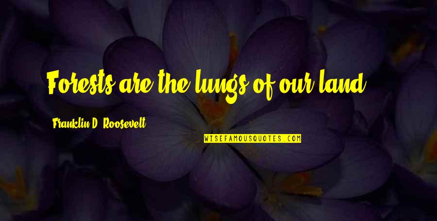 Kevin Hart Let Me Explain Help Me Quotes By Franklin D. Roosevelt: Forests are the lungs of our land ...