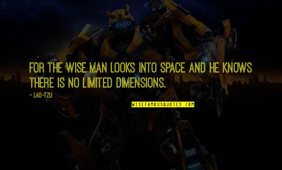 Kevonte Mitchell Quotes By Lao-Tzu: For the wise man looks into space and