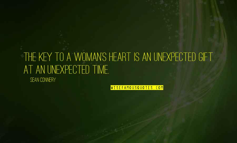 Key Heart Quotes By Sean Connery: The key to a woman's heart is an