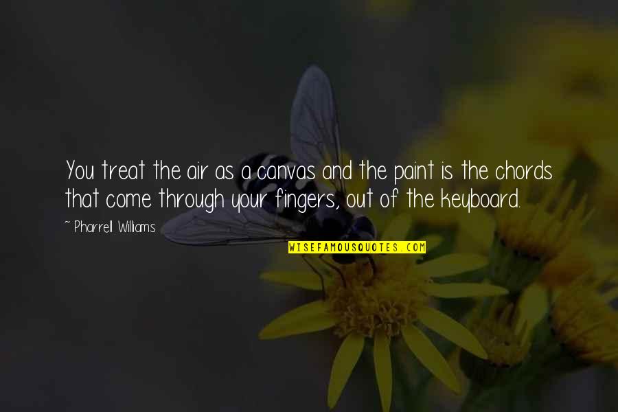 Keyboard My Quotes By Pharrell Williams: You treat the air as a canvas and