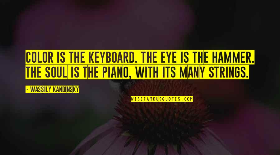 Keyboard My Quotes By Wassily Kandinsky: Color is the keyboard. The eye is the