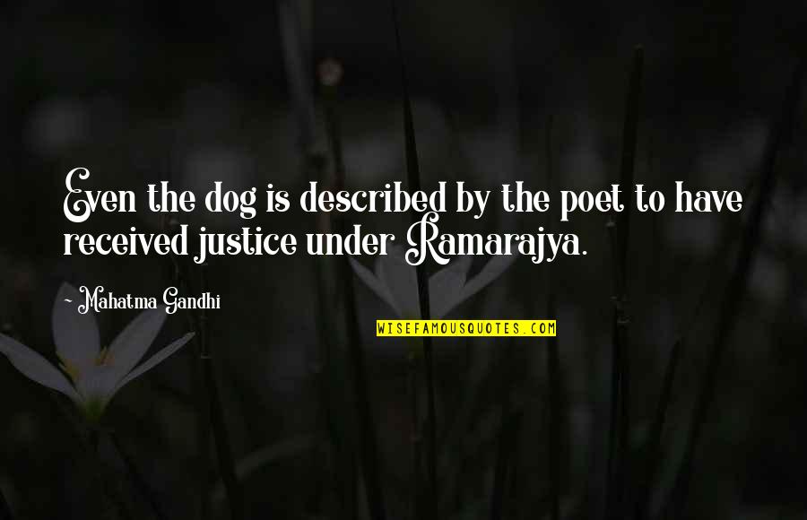 Keyleegarcia1982 Quotes By Mahatma Gandhi: Even the dog is described by the poet
