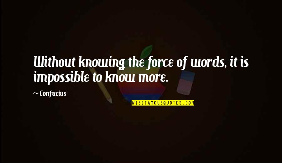 Khalatbari Family Quotes By Confucius: Without knowing the force of words, it is