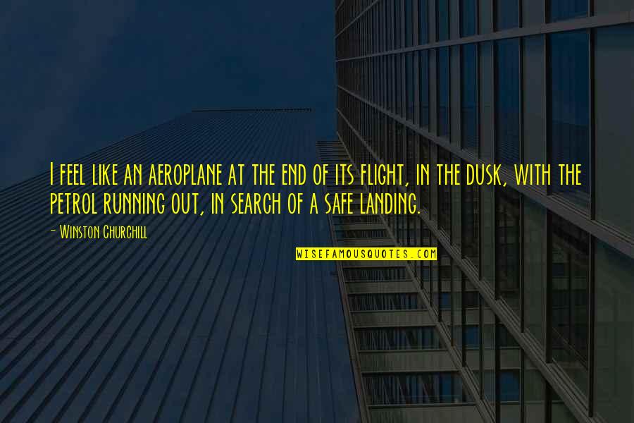 Khaled Abou El Fadl Quotes By Winston Churchill: I feel like an aeroplane at the end