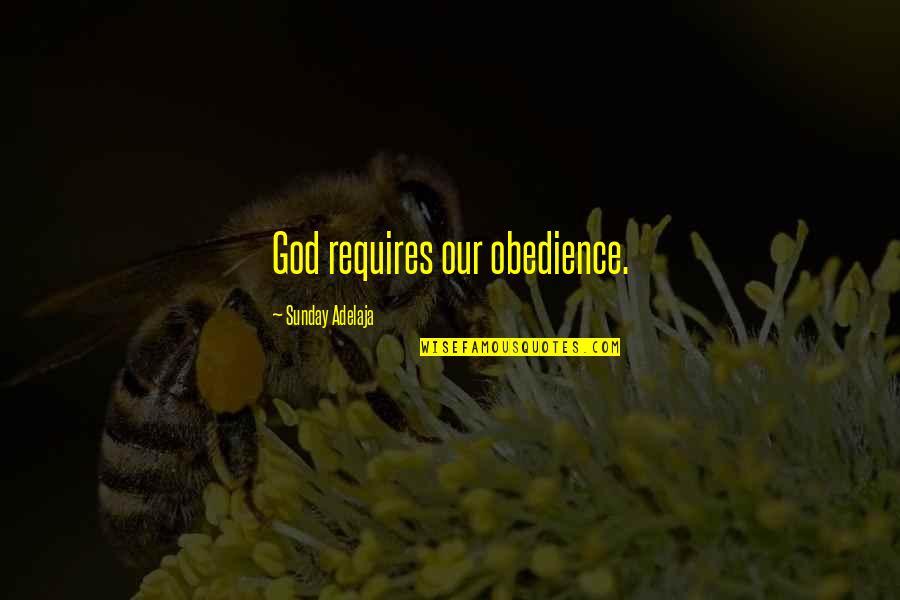 Khaleds Alive Bee Quotes By Sunday Adelaja: God requires our obedience.