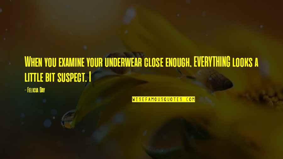 Khalid Bin Walid Quotes By Felicia Day: When you examine your underwear close enough, EVERYTHING