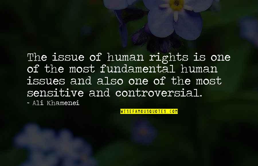 Khamenei Quotes By Ali Khamenei: The issue of human rights is one of Khamenei Quotes By Ali Khamenei: The issue of human rights is one of