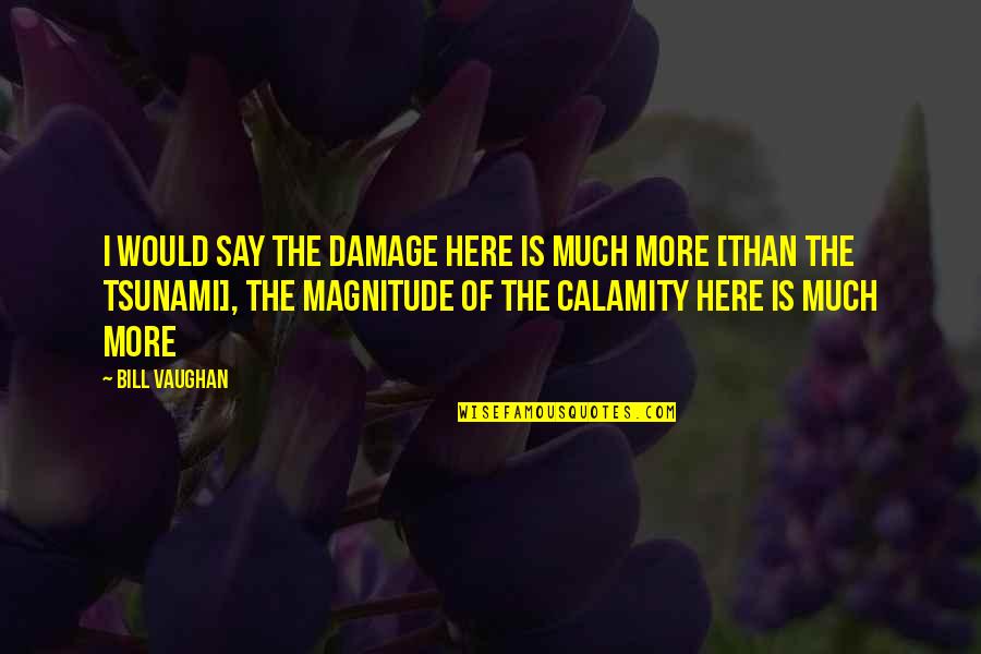 Khane Quotes By Bill Vaughan: I would say the damage here is much Khane Quotes By Bill Vaughan: I would say the damage here is much