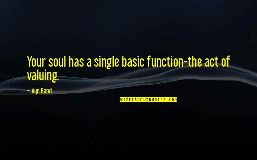 Kharrat Md Quotes By Ayn Rand: Your soul has a single basic function-the act