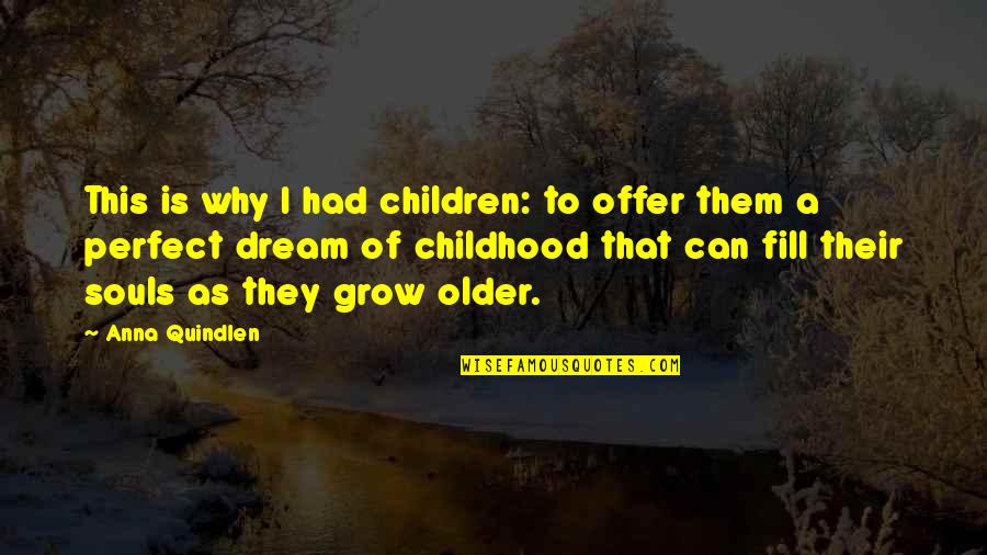 Khatarnak Quotes By Anna Quindlen: This is why I had children: to offer