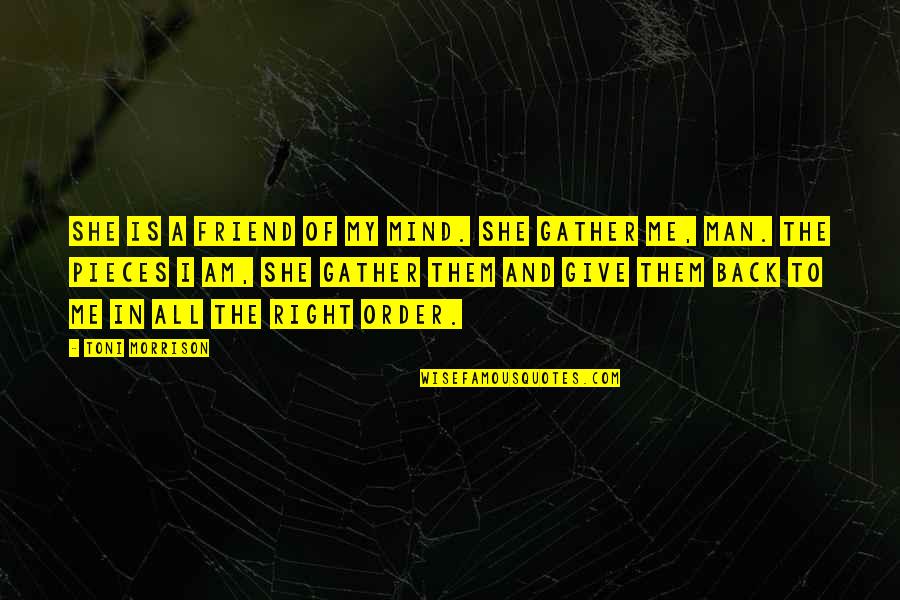 Khattab Mean Quotes By Toni Morrison: She is a friend of my mind. She
