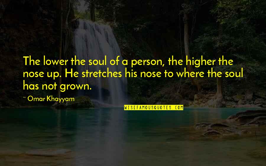 Khayyam Quotes By Omar Khayyam: The lower the soul of a person, the