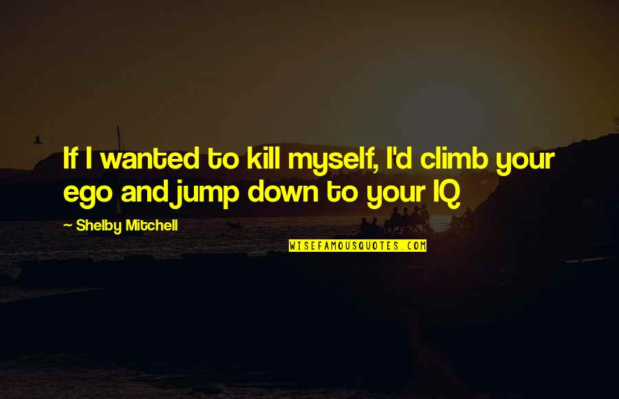 Khodabandeh Quotes By Shelby Mitchell: If I wanted to kill myself, I'd climb