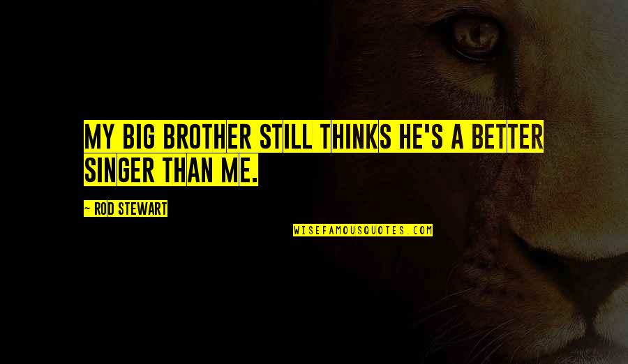 Khote Sikkey Quotes By Rod Stewart: My big brother still thinks he's a better