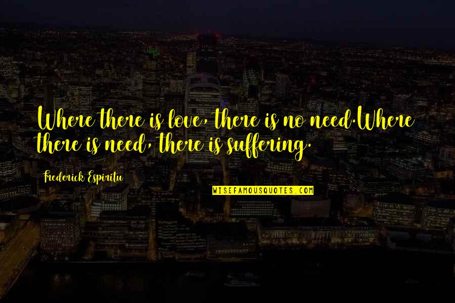 Khubani In English Quotes By Frederick Espiritu: Where there is love, there is no need.Where Khubani In English Quotes By Frederick Espiritu: Where there is love, there is no need.Where