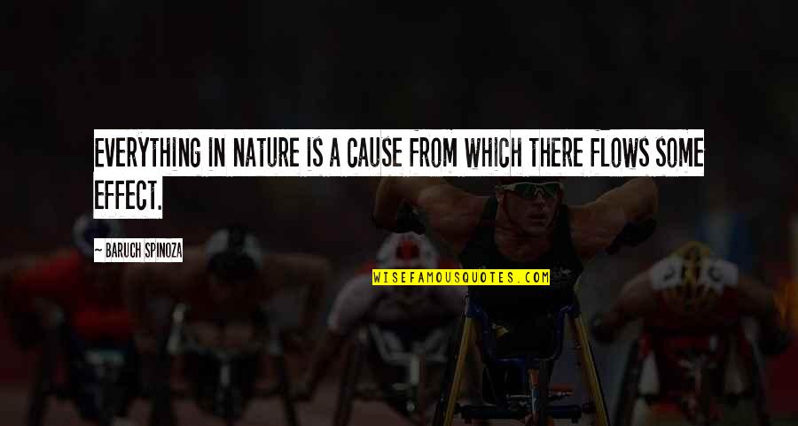 Khumbulani Quotes By Baruch Spinoza: Everything in nature is a cause from which Khumbulani Quotes By Baruch Spinoza: Everything in nature is a cause from which