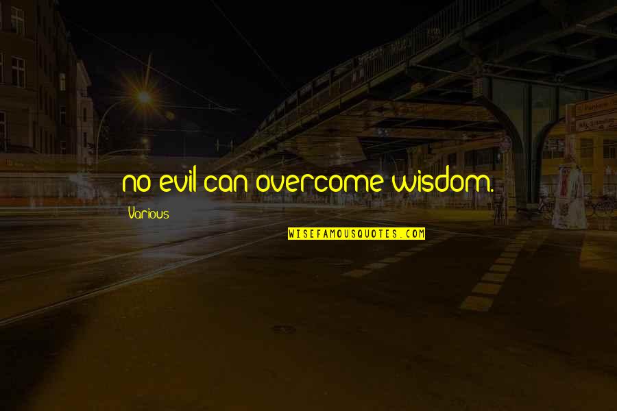 Kibbitz Quotes By Various: no evil can overcome wisdom.