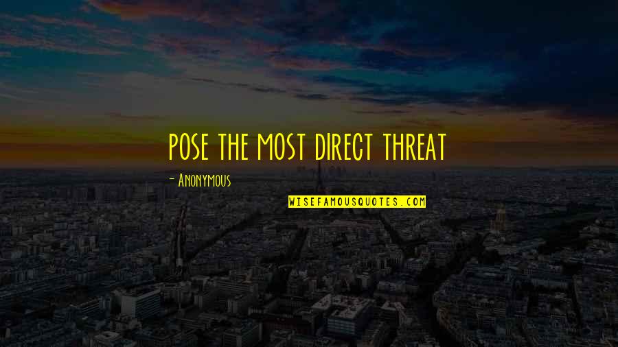 Kichwa Tembo Quotes By Anonymous: pose the most direct threat