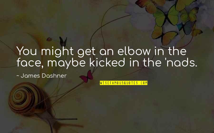 Kicked In Quotes By James Dashner: You might get an elbow in the face,