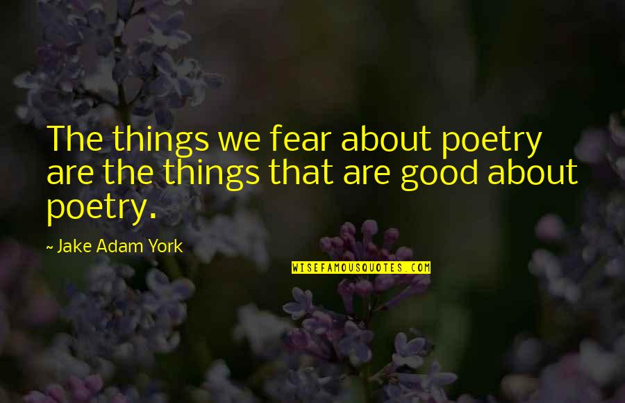 Kicker Quotes By Jake Adam York: The things we fear about poetry are the