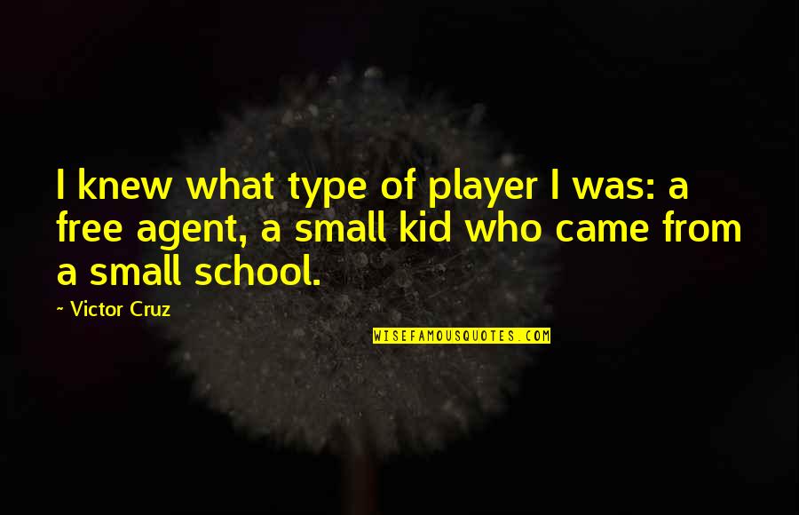 Kid Free Quotes By Victor Cruz: I knew what type of player I was: