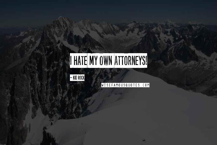 Kid Rock quotes: I hate my own attorneys!