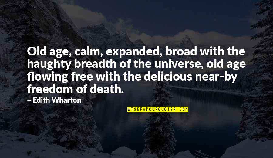 Kids Dont Want To Bother Quotes By Edith Wharton: Old age, calm, expanded, broad with the haughty