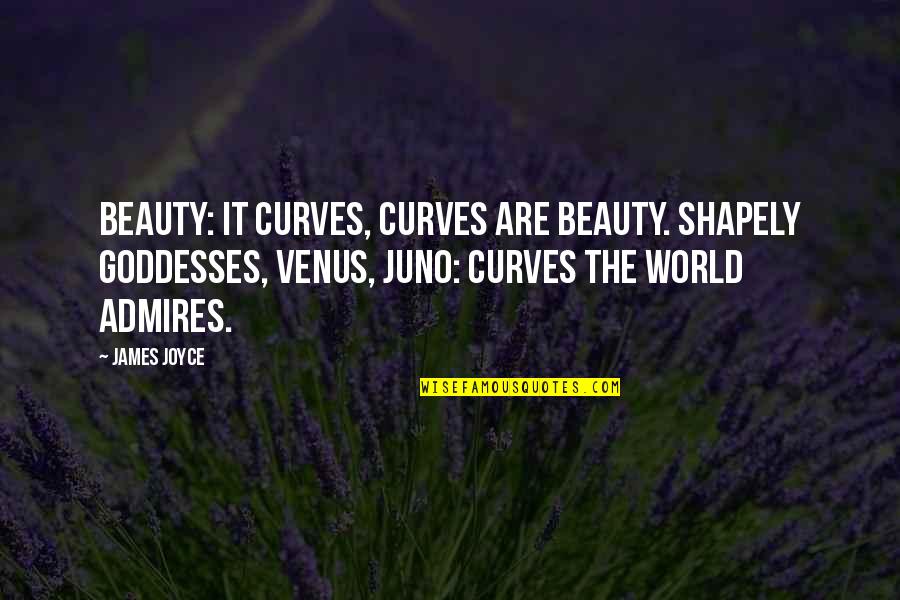 Kidsastronomy Quotes By James Joyce: Beauty: it curves, curves are beauty. Shapely goddesses,