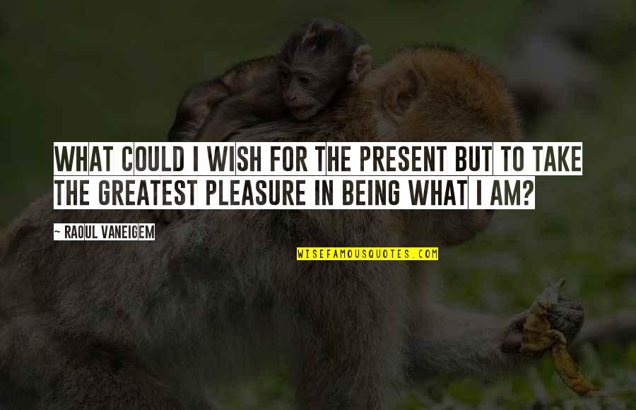 Kiel James Patrick Quotes By Raoul Vaneigem: What could I wish for the present but