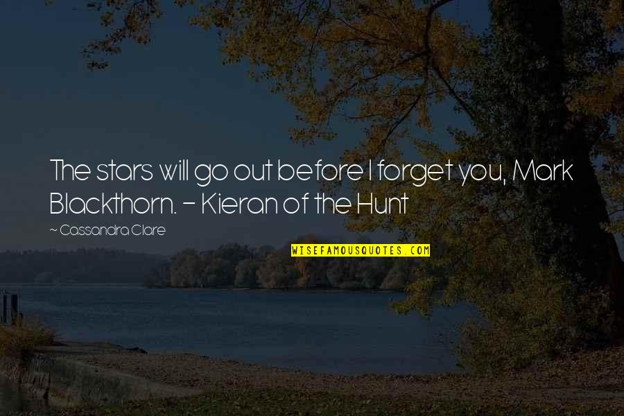 Kieran Quotes By Cassandra Clare: The stars will go out before I forget