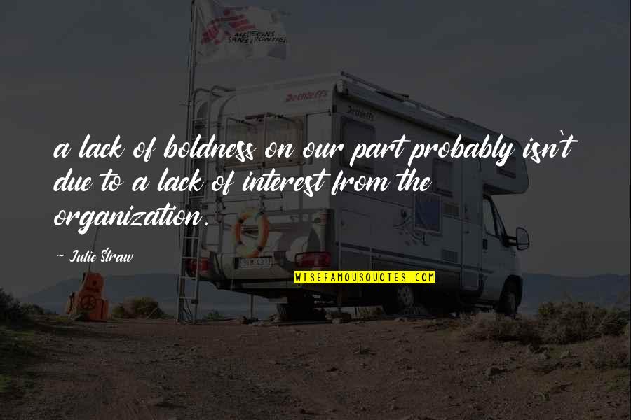 Kierkegaard Prayer Quotes By Julie Straw: a lack of boldness on our part probably Kierkegaard Prayer Quotes By Julie Straw: a lack of boldness on our part probably