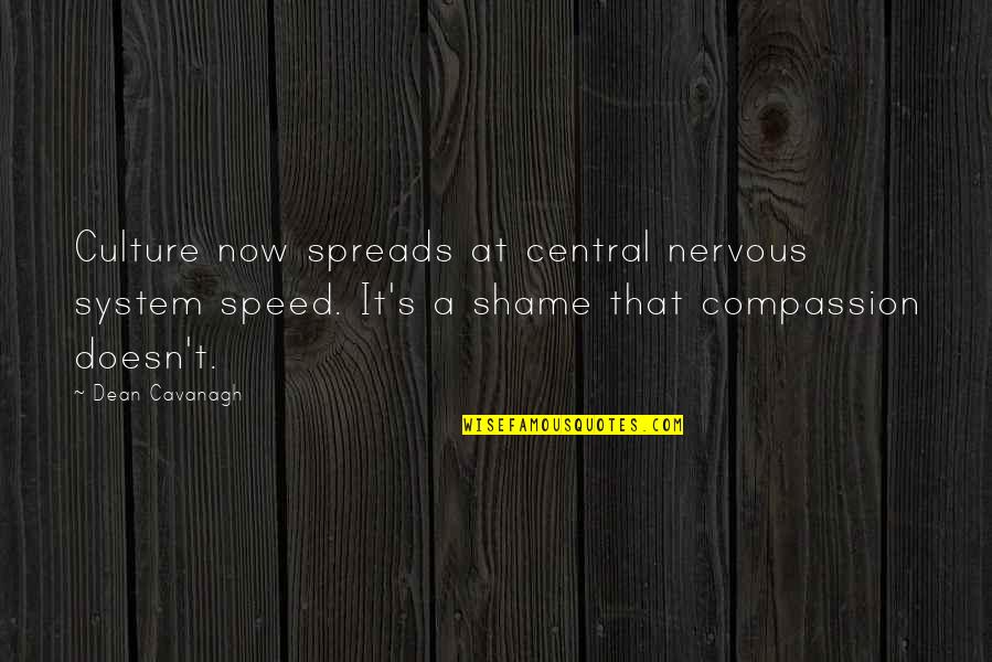 Kiki And Tombo Quotes By Dean Cavanagh: Culture now spreads at central nervous system speed. Kiki And Tombo Quotes By Dean Cavanagh: Culture now spreads at central nervous system speed.