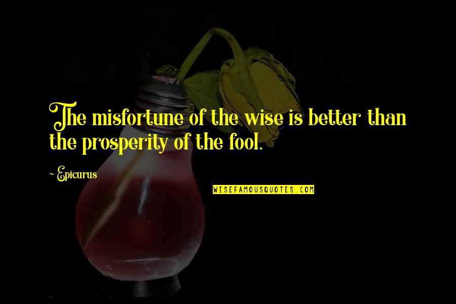 Kill Me Now Funny Quotes By Epicurus: The misfortune of the wise is better than