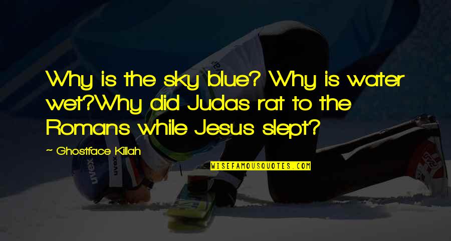 Killah Quotes By Ghostface Killah: Why is the sky blue? Why is water
