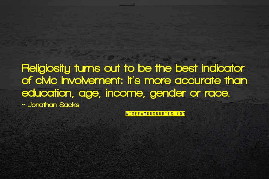 Killfest Tour Quotes By Jonathan Sacks: Religiosity turns out to be the best indicator Killfest Tour Quotes By Jonathan Sacks: Religiosity turns out to be the best indicator