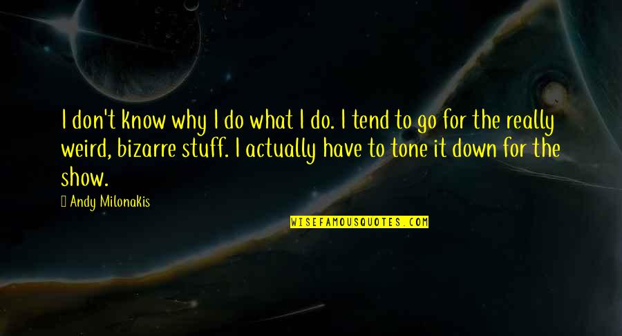 Killhope Quotes By Andy Milonakis: I don't know why I do what I Killhope Quotes By Andy Milonakis: I don't know why I do what I