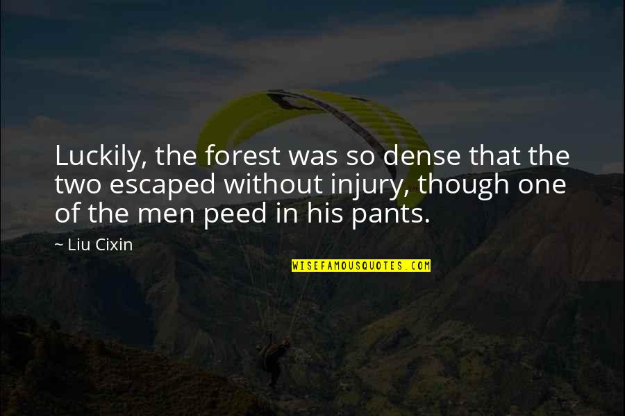 Killian's Quotes By Liu Cixin: Luckily, the forest was so dense that the Killian's Quotes By Liu Cixin: Luckily, the forest was so dense that the