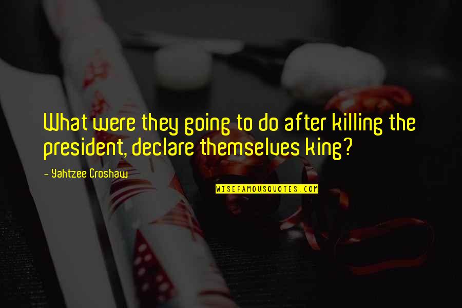 Killing The King Quotes By Yahtzee Croshaw: What were they going to do after killing