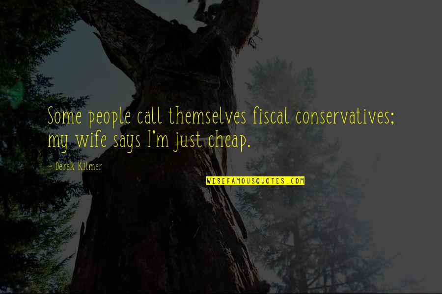 Kilmer's Quotes By Derek Kilmer: Some people call themselves fiscal conservatives; my wife