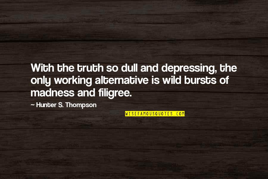 Kilowatts To Kilowatt Quotes By Hunter S. Thompson: With the truth so dull and depressing, the