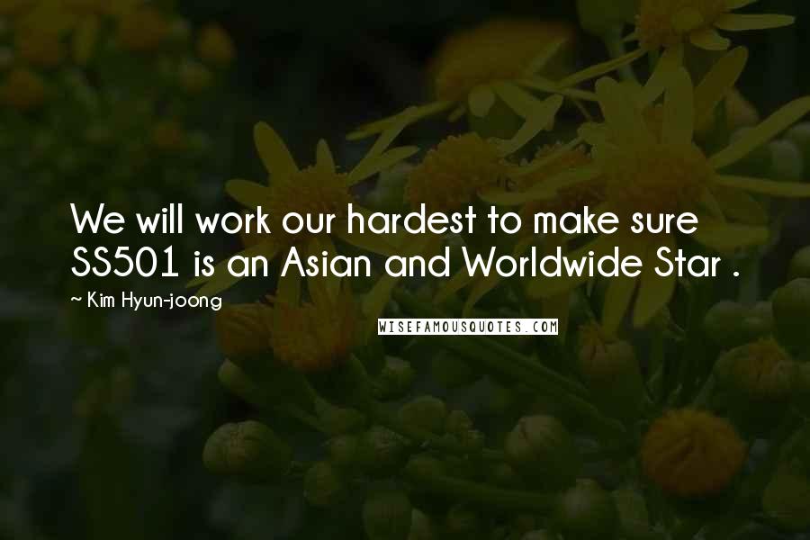 Kim Hyun-joong quotes: We will work our hardest to make sure SS501 is an Asian and Worldwide Star .
