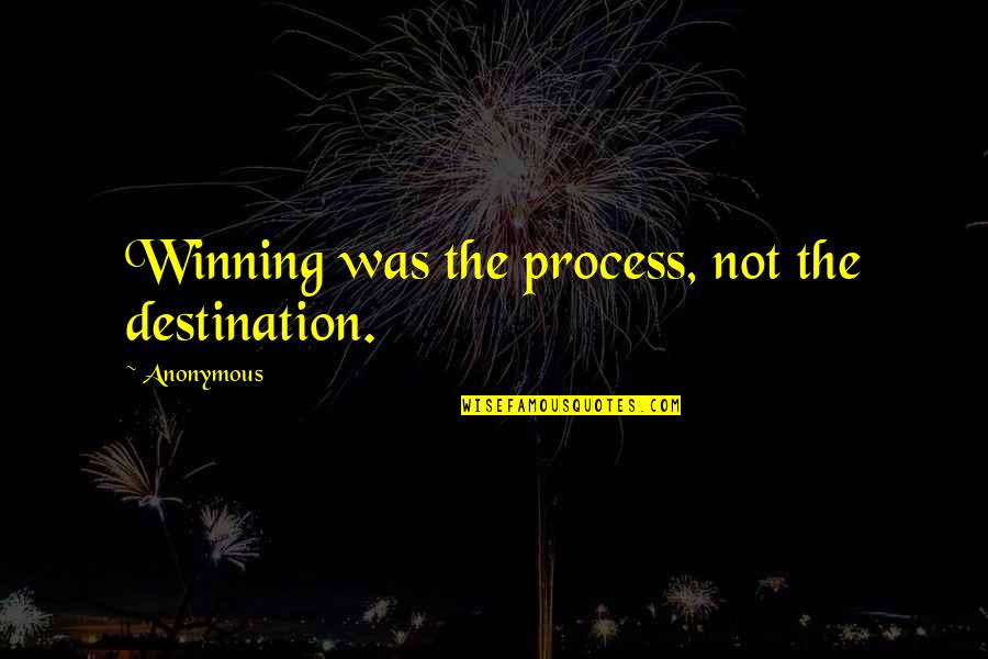 Kim Jong Kook Quotes By Anonymous: Winning was the process, not the destination.