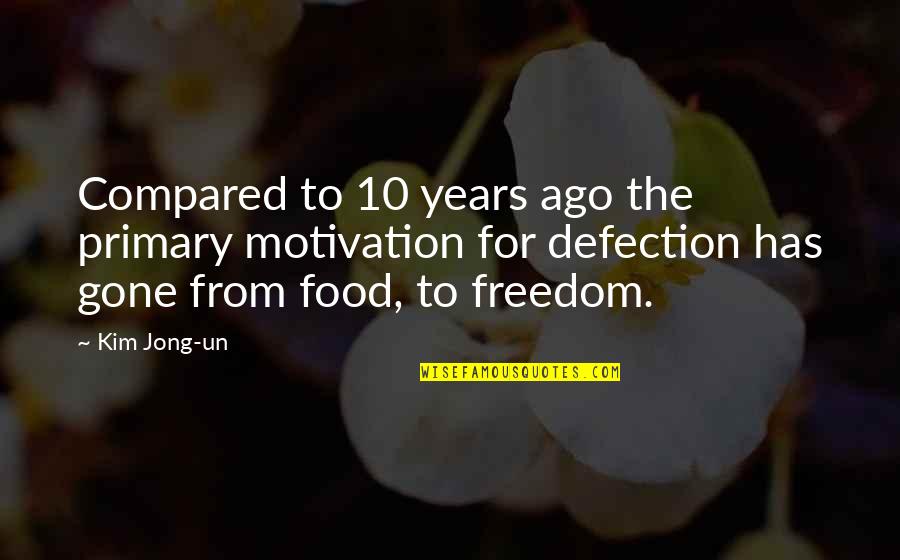 Kim Jong Un Best Quotes By Kim Jong-un: Compared to 10 years ago the primary motivation Kim Jong Un Best Quotes By Kim Jong-un: Compared to 10 years ago the primary motivation