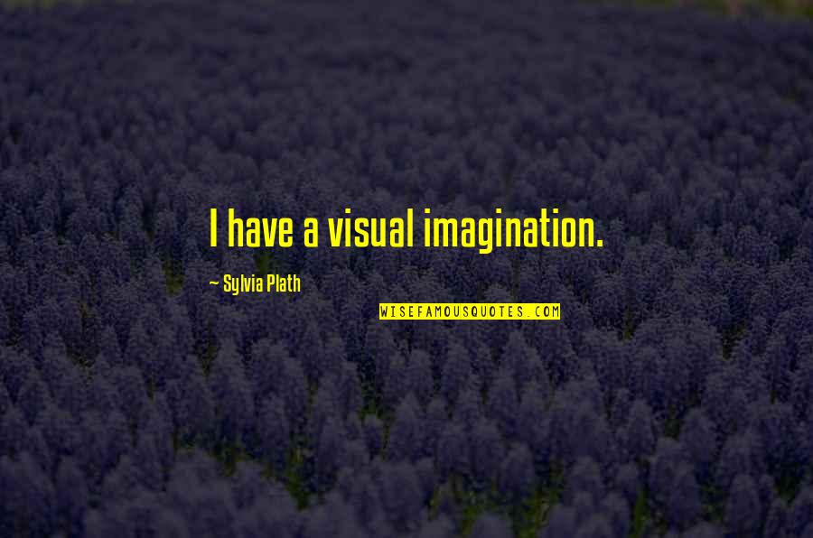 Kim Possible Monique Quotes By Sylvia Plath: I have a visual imagination.