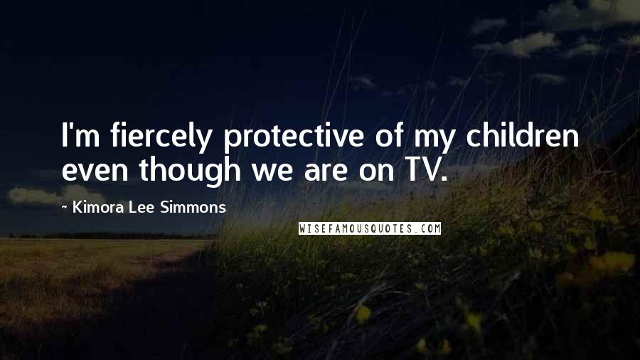 Kimora Lee Simmons quotes: I'm fiercely protective of my children even though we are on TV.