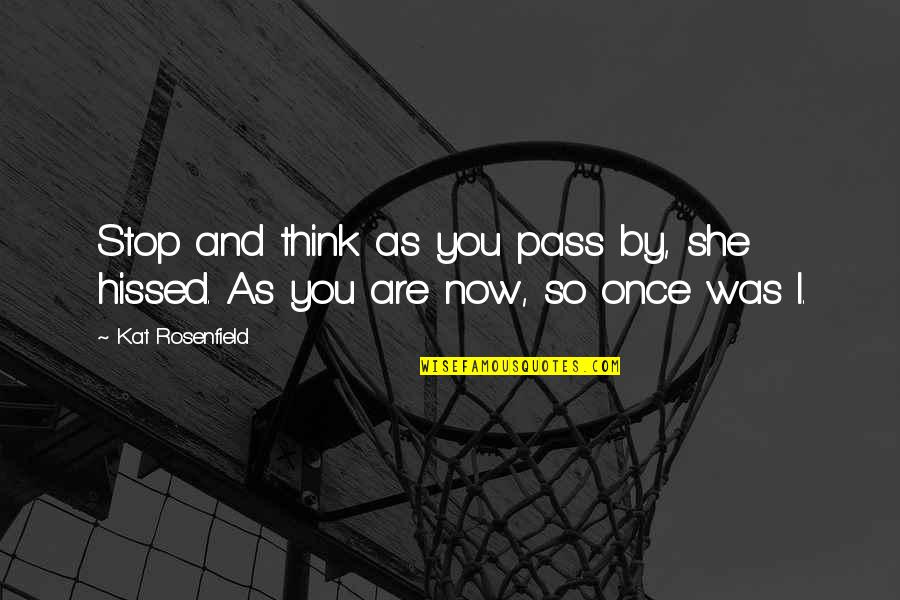 Kimsey Junior Quotes By Kat Rosenfield: Stop and think as you pass by, she