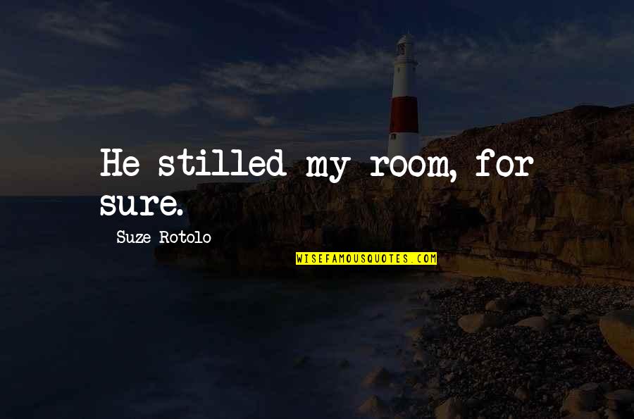 Kimush'ur Quotes By Suze Rotolo: He stilled my room, for sure.
